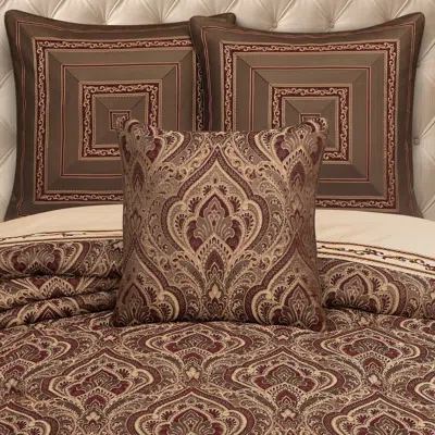 Ashley Five Queens Court Odette Square Decorative Throw Pillow In Blue