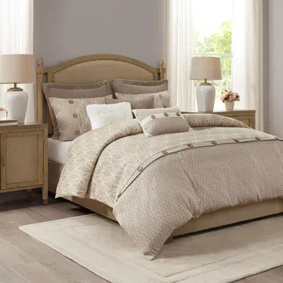 Ashley Grace 9-piece King Comforter Set In Brown