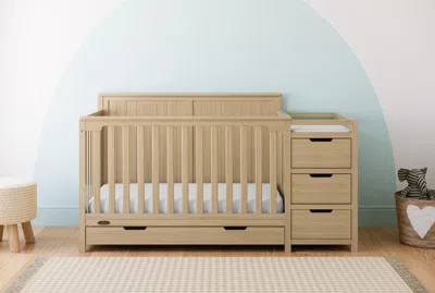 Ashley Graco Hadley 5-in-1 Convertible Crib And Changer With Storage Drawer In Multi