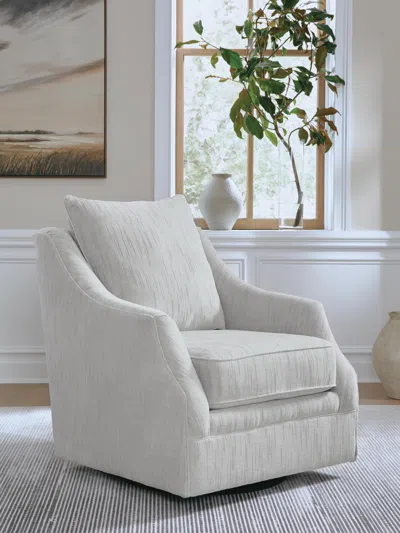Ashley Gubbins Swivel Accent Chair In Gray