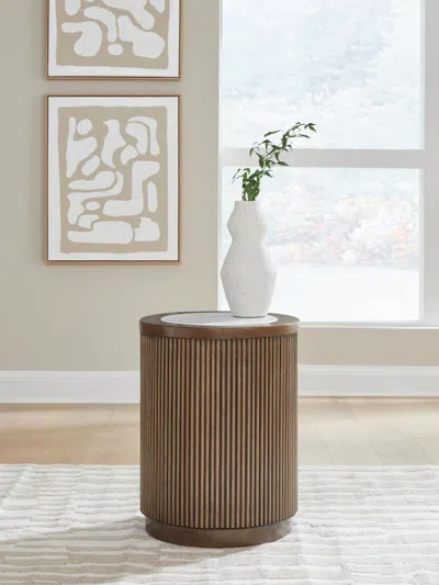 Ashley Hadonna End Table In Brown