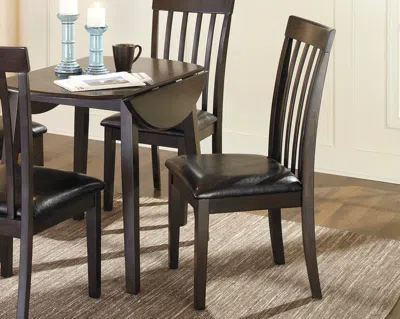 Ashley Hammis Rake Back Dining Side Chair Leather In Brown