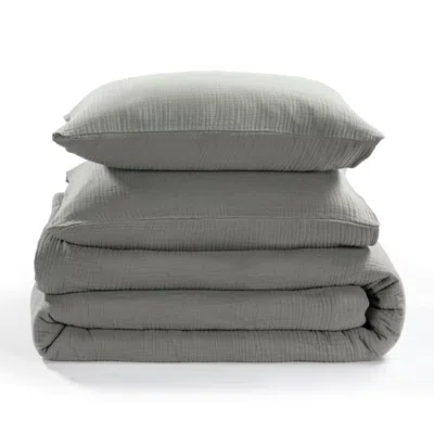 Ashley Hiend Accents 3 Piece Twin Comforter Set In Gray