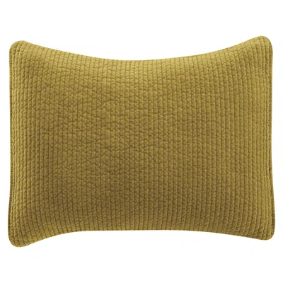 Ashley Hiend Accents Stonewashed Quilted Pillow Sham In Yellow