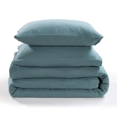 Ashley Hiend Accents Voile 3 Piece King Comforter Set In Blue