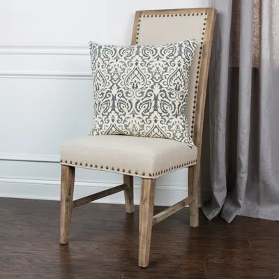 Ashley Home Accents Damask Throw Pillow In Gray