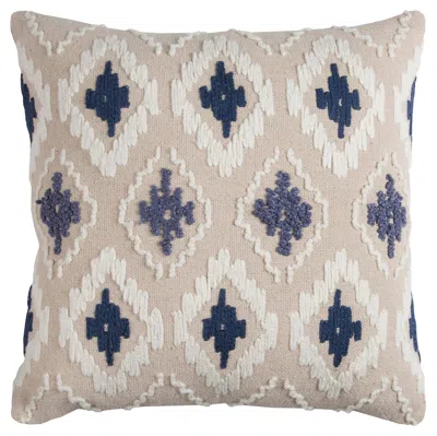 Ashley Home Accents Geometric Diamond Textured Throw Pillow In Blue