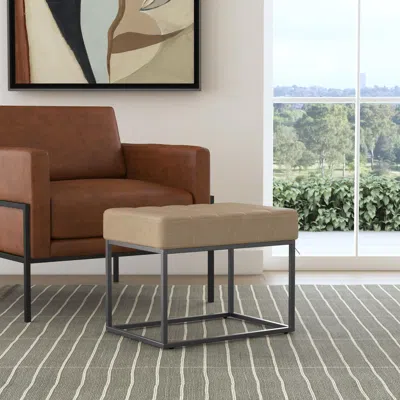 Ashley Homepop Theodore Ottoman In Brown