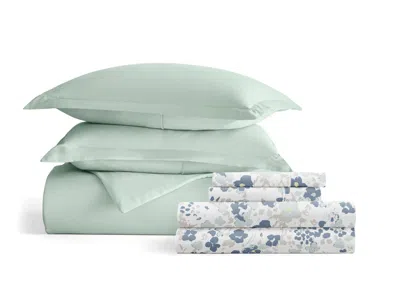 Ashley Ienjoy Home 8 Piece Queen Duvet Set In Green