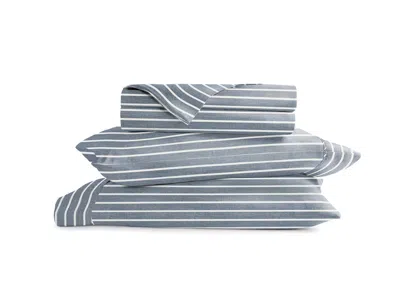 Ashley Ienjoy Home Awning 4 Piece King Sheet Set In Blue