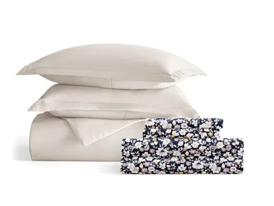 Ashley Ienjoy Home Floral Dream 8 Piece King Duvet Set In White