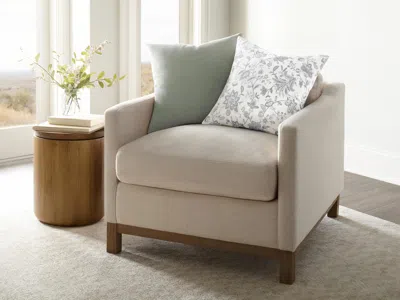 Ashley Ienjoy Home Floral Print Decorative Throw Pillow In Gray