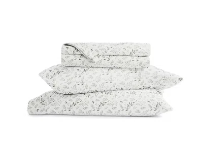 Ashley Ienjoy Home Foliage 4 Piece Full Sheet Set In White