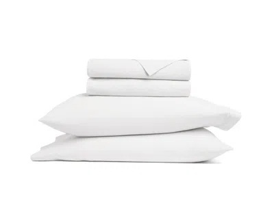 Ashley Ienjoy Home Percale 4 Piece King Sheet Set In White