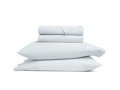 Ashley Ienjoy Home Percale 4 Piece Queen Sheet Set In Blue