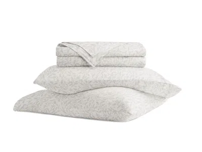 Ashley Ienjoy Home Romantic Vines 4 Piece California King Sheet Set In White