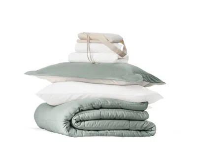Ashley Ienjoy Home Solid 8 Piece Twin Xl Comforter Set In Green