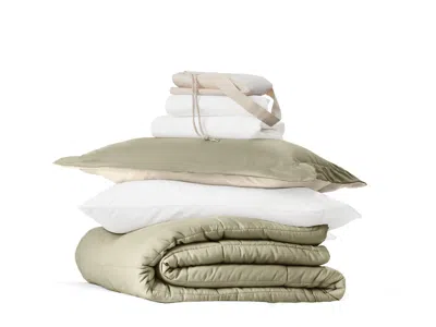 Ashley Ienjoy Home Solid 8 Piece Twin Xl Comforter Set In Green