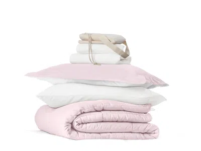 Ashley Ienjoy Home Solid 8 Piece Twin Xl Comforter Set In Pink