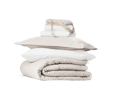 Ashley Ienjoy Home Solid 8 Piece Twin Xl Comforter Set In Neutral