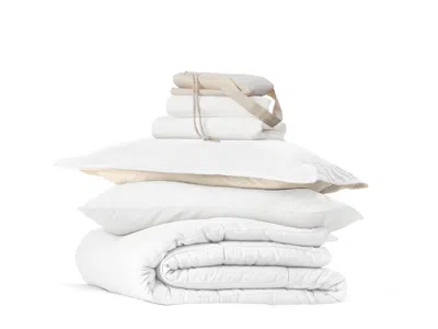 Ashley Ienjoy Home Solid 8 Piece Twin Xl Comforter Set In White