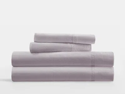 Ashley Ienjoy Home Staple 4 Piece King Sheet Set In Purple