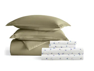 Ashley Ienjoy Home Vine 8 Piece California King Duvet Set In Multi