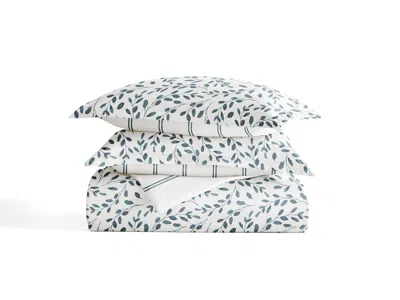 Ashley Ienjoy Home Watercolor Vines 3 Piece King/california King Duvet Set In Blue