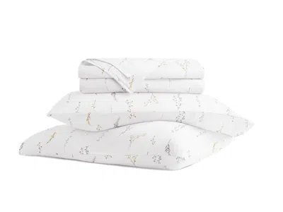 Ashley Ienjoy Home Wild Garden 4 Piece Twin Sheet Set In White