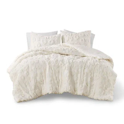 Ashley Intelligent Design Larissa 3-piece Full/queen Comforter Set In White