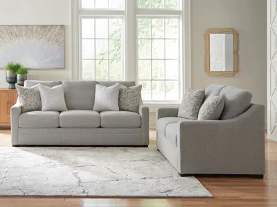 Ashley Ivory Brook Sofa And Loveseat In Purple