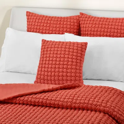 Ashley J. Queen Bold Cloud Puff Decorative Throw Pillow In Orange