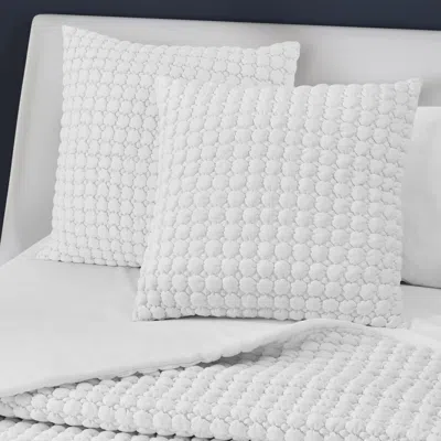 Ashley J. Queen Bold Cloud Puff Euro Quilted Sham In White