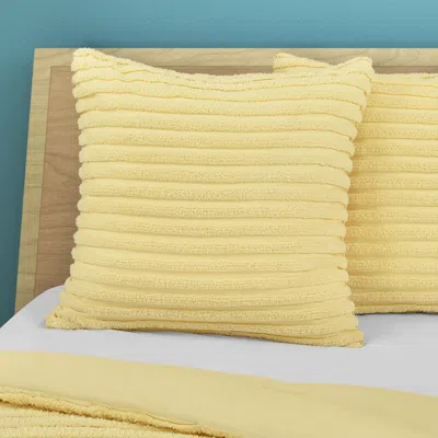 Ashley J. Queen Bold Darby Euro Sham In Yellow