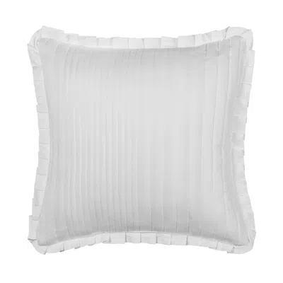 Ashley J. Queen Cottage 20" Square Decorative Throw Pillow In White