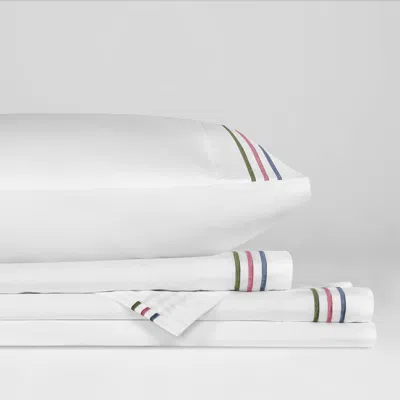 Ashley J. Queen Cottage Savannah 4 Piece Sheet Set In White