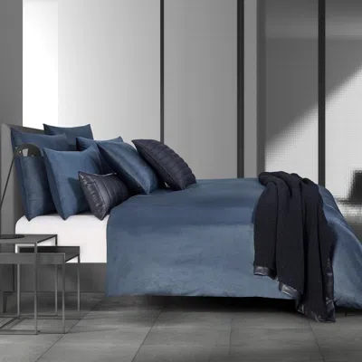 Ashley J. Queen Modern Valencia King/california King Duvet Cover 3 Piece Set In Blue
