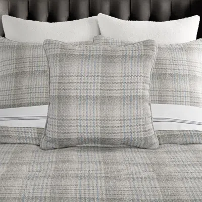 Ashley J. Queen New York Alejandro Plaid Decorative Throw Pillow In Gray