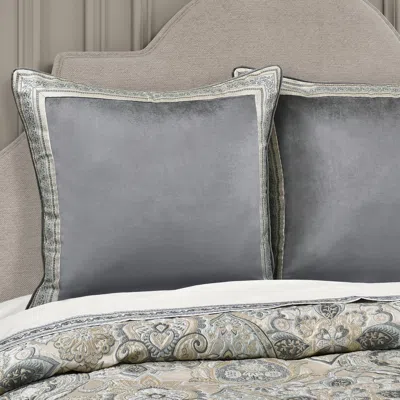 Ashley J. Queen New York Annabelle Euro Sham In Silver
