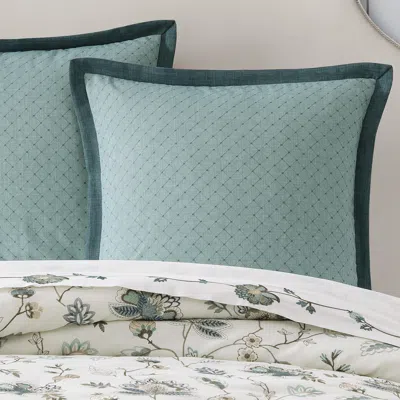Ashley J. Queen New York Blossm View Euro Sham In Green