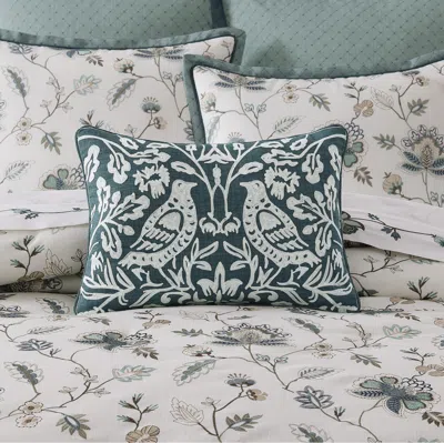Ashley J. Queen New York Blossm View Solid Decorative Throw Pillow In Blue