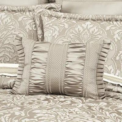 Ashley J. Queen New York Brunello Flax Boudoir Decorative Throw Pillow In Brown