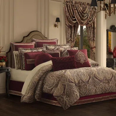 Ashley J. Queen New York Calistoga King 4 Piece Comforter Set In Brown