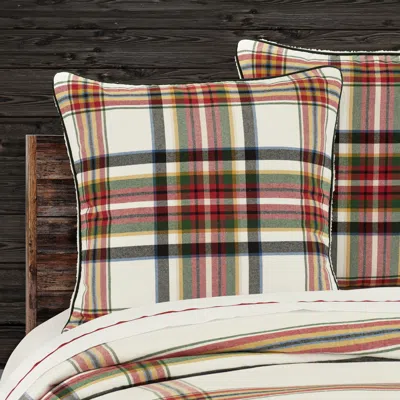 Ashley J. Queen New York Christopher Plaid Euro Sham In Multi