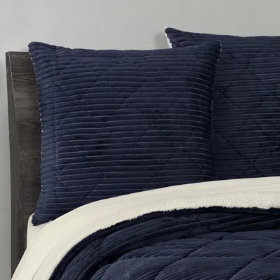Ashley J. Queen New York Everett Euro Sham In Blue
