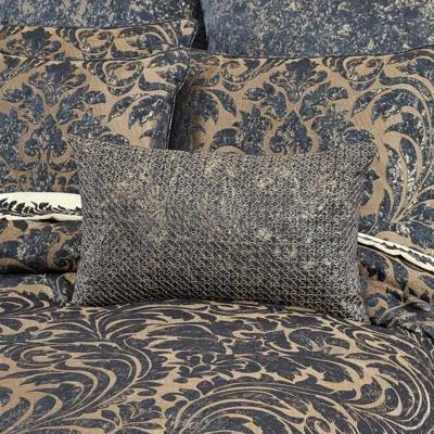 Ashley J. Queen New York Glimmerstone Boudoir Decorative Throw Pillow In Gray