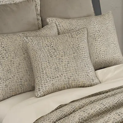 Ashley J. Queen New York Habitat Square Decorative Throw Pillow In Gray