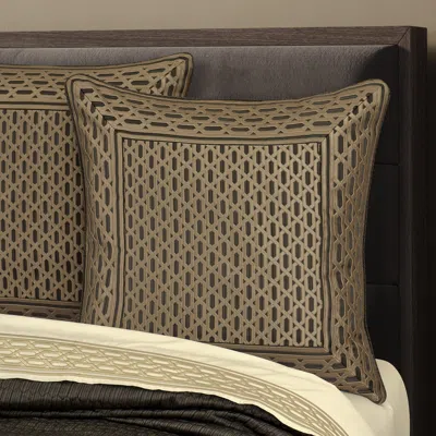 Ashley J. Queen New York Metropolitan Euro Sham In Brown