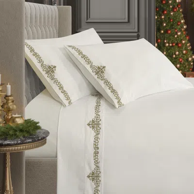 Ashley J. Queen New York Noelle 4-piece California King Sheet Set In Gold
