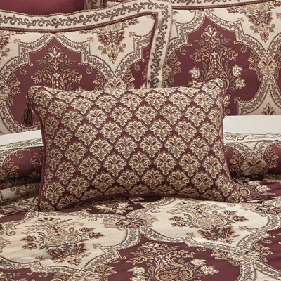 Ashley J. Queen New York Phyllis Boudoir Decorative Throw Pillow In Burgundy